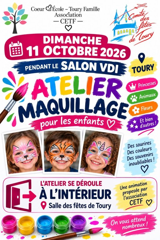 Affiche Salon VDI — Atelier maquillage